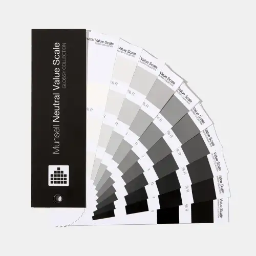 Product image of the product “Munsell Neutral Value Scale Glossy Finish | 37-Step Grey Scale Standard ”