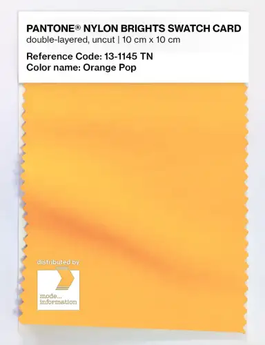 Artikelbild des Artikels “PANTONE® NYLON SWATCH CARD 13-1145 TN Orange Pop “