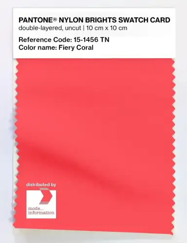 Artikelbild des Artikels “PANTONE® NYLON SWATCH CARD 15-1456 TN Fiery Coral “