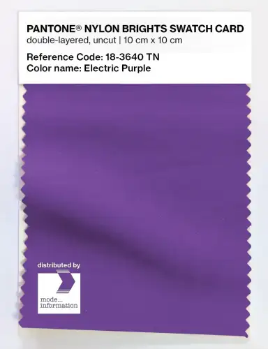 Artikelbild des Artikels “PANTONE® NYLON SWATCH CARD 18-3640 TN Electric Purple “