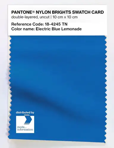 Artikelbild des Artikels “PANTONE® NYLON SWATCH CARD 18-4245 TN Electric Blue Lemonade “