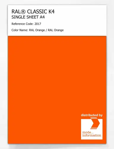 Artikelbild des Artikels “RAL® CLASSIC K4 SHEET SEMI MATT A4 2017 RAL Orange / RAL Orange “