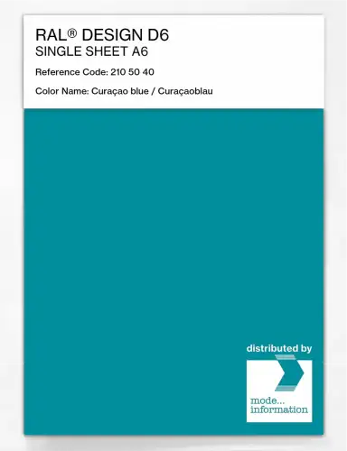 Artikelbild des Artikels “RAL® DESIGN D6 SINGLE SHEET A6 210 50 40 Curaçao blue / Curaçaoblau “