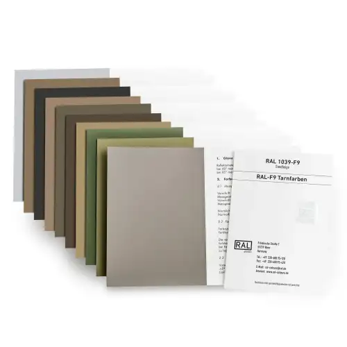 Artikelbild des Artikels “RAL F9 Tarnfarben-Set | Bundeswehr-Farbprimärstandards “