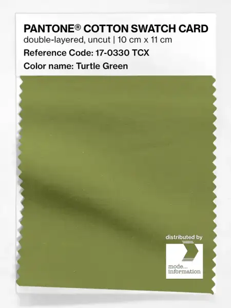 PANTONE® COTTON SWATCH CARD 17-0330 TCX Turtle Green | mode