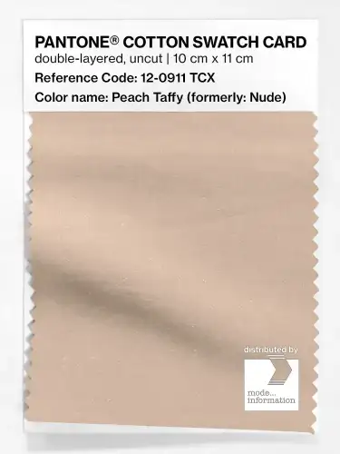 PANTONE® COTTON SWATCH CARD 12-0911 TCX Peach Taffy