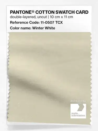 PANTONE® COTTON SWATCH CARD 11-0507 TCX Winter White