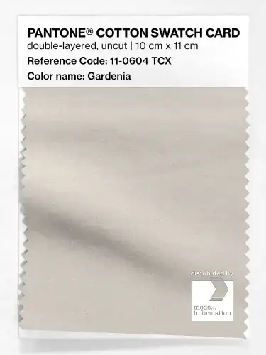 PANTONE® COTTON SWATCH CARD 11-0604 TCX Gardenia