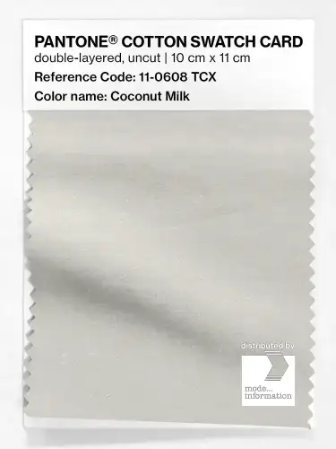 PANTONE® COTTON SWATCH CARD 11-0608 TCX Coconut Milk