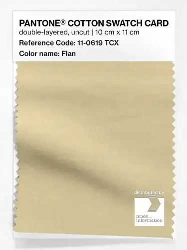 PANTONE® COTTON SWATCH CARD 11-0619 TCX Flan