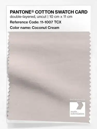 PANTONE® COTTON SWATCH CARD 11-1007 TCX Coconut Cream