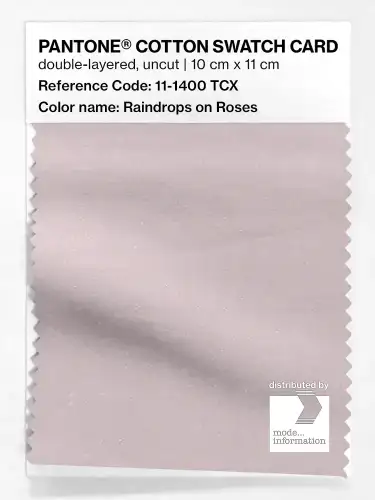 PANTONE® COTTON SWATCH CARD 11-1400 TCX Raindrops on Roses