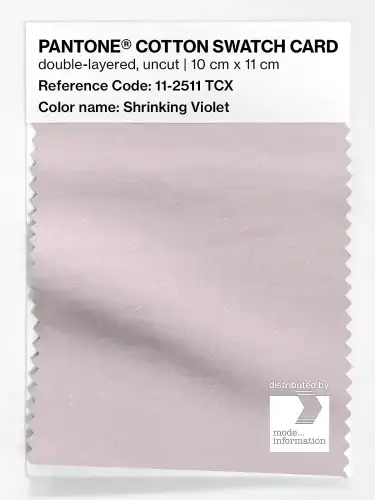PANTONE® COTTON SWATCH CARD 11-2511 TCX Shrinking Violet