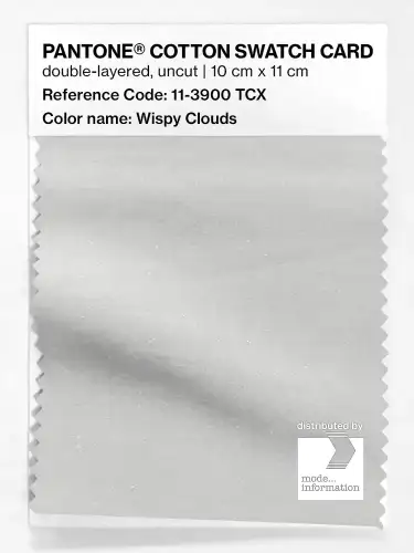 PANTONE® COTTON SWATCH CARD 11-3900 TCX Wispy Clouds