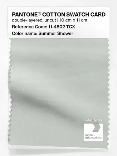 PANTONE® COTTON SWATCH CARD 11-4802 TCX Summer Shower