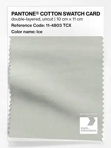 PANTONE® COTTON SWATCH CARD 11-4803 TCX Ice