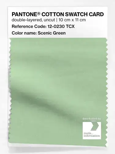 PANTONE® COTTON SWATCH CARD 12-0230 TCX Scenic Green