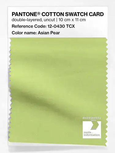 PANTONE® COTTON SWATCH CARD 12-0430 TCX Asian Pear