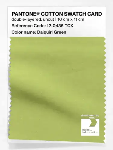 PANTONE® COTTON SWATCH CARD 12-0435 TCX Daiquiri Green