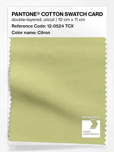 PANTONE® COTTON SWATCH CARD 12-0524 TCX Citron