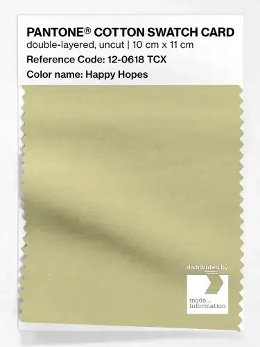 PANTONE® COTTON SWATCH CARD 12-0618 TCX Happy Hopes