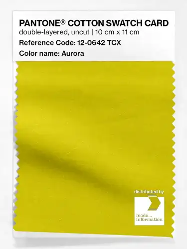 PANTONE® COTTON SWATCH CARD 12-0642 TCX Aurora