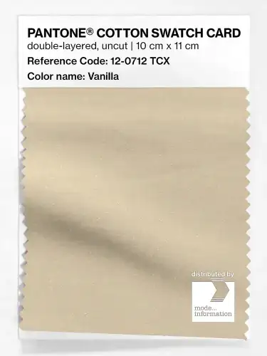 PANTONE® COTTON SWATCH CARD 12-0712 TCX Vanilla