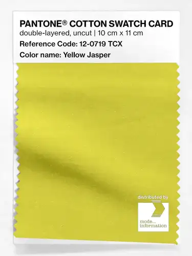 PANTONE® COTTON SWATCH CARD 12-0719 TCX Yellow Jasper