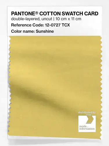 PANTONE® COTTON SWATCH CARD 12-0727 TCX Sunshine