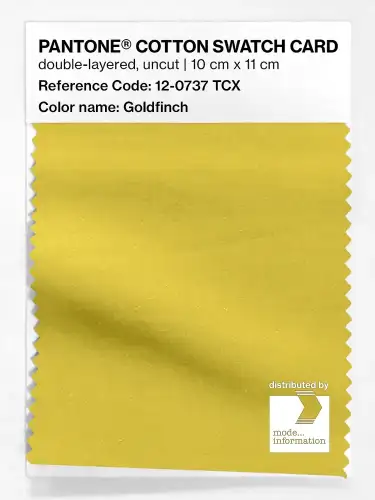 PANTONE® COTTON SWATCH CARD 12-0737 TCX Goldfinch