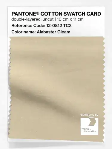 PANTONE® COTTON SWATCH CARD 12-0812 TCX Alabaster Gleam