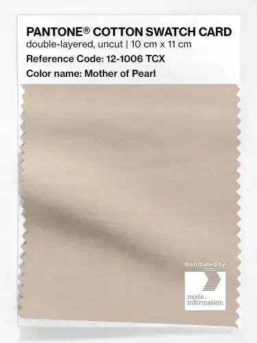 PANTONE® COTTON SWATCH CARD 12-1006 TCX Mother of Pearl
