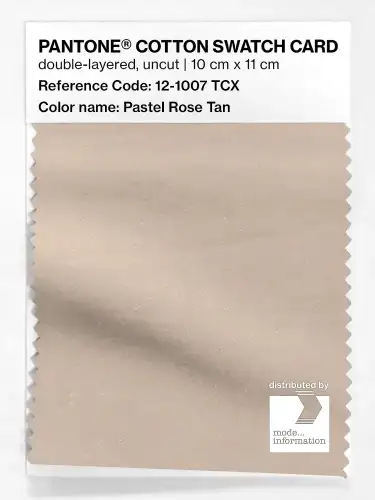 PANTONE® COTTON SWATCH CARD 12-1007 TCX Pastel Rose Tan