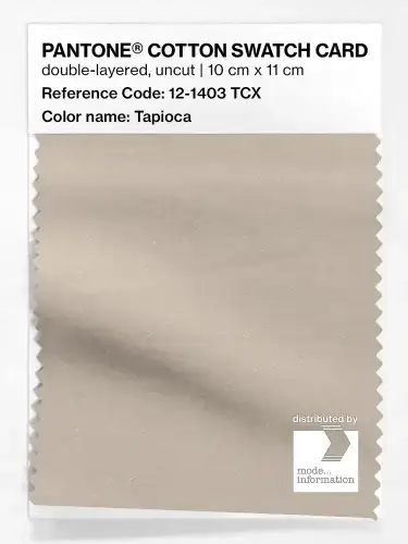 PANTONE® COTTON SWATCH CARD 12-1403 TCX Tapioca