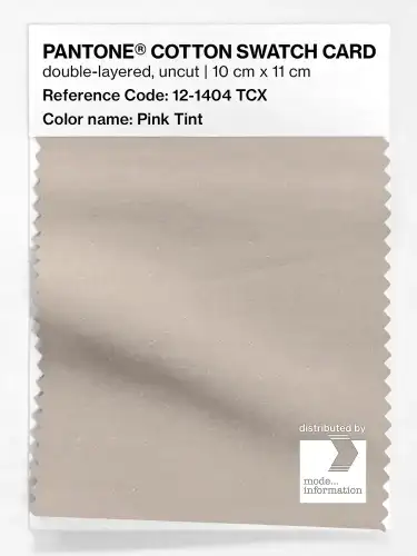PANTONE® COTTON SWATCH CARD 12-1404 TCX Pink Tint