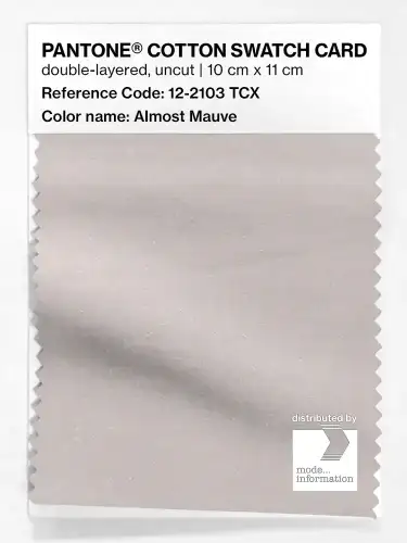 PANTONE® COTTON SWATCH CARD 12-2103 TCX Almost Mauve