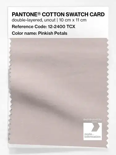 PANTONE® COTTON SWATCH CARD 12-2400 TCX Pinkish Petals