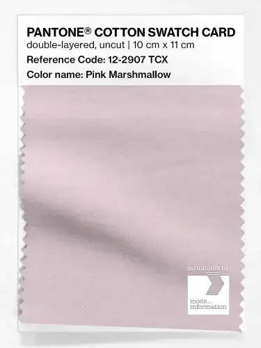 PANTONE® COTTON SWATCH CARD 12-2907 TCX Pink Marshmallow