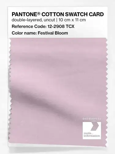 PANTONE® COTTON SWATCH CARD 12-2908 TCX Festival Bloom