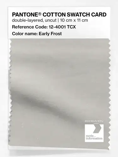 PANTONE® COTTON SWATCH CARD 12-4001 TCX Early Frost