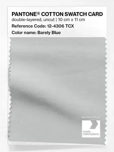 PANTONE® COTTON SWATCH CARD 12-4306 TCX Barely Blue