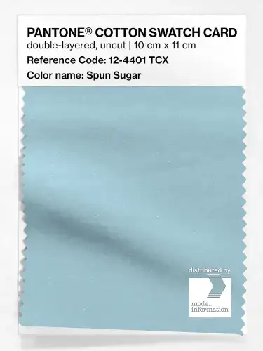 PANTONE® COTTON SWATCH CARD 12-4401 TCX Spun Sugar