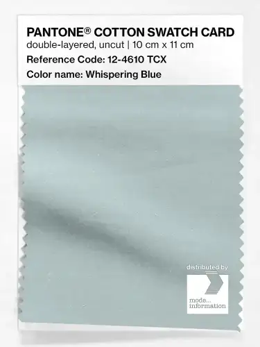 PANTONE® COTTON SWATCH CARD 12-4610 TCX Whispering Blue