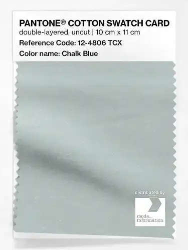 PANTONE® COTTON SWATCH CARD 12-4806 TCX Chalk Blue