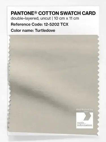 PANTONE® COTTON SWATCH CARD 12-5202 TCX Turtledove