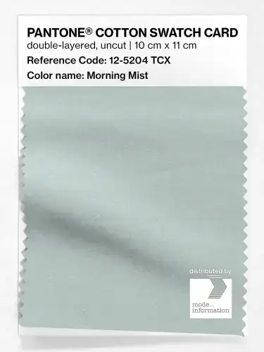 PANTONE® COTTON SWATCH CARD 12-5204 TCX Morning Mist