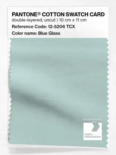 PANTONE® COTTON SWATCH CARD 12-5206 TCX Blue Glass
