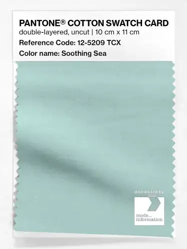 PANTONE® COTTON SWATCH CARD 12-5209 TCX Soothing Sea