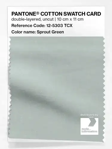 PANTONE® COTTON SWATCH CARD 12-5303 TCX Sprout Green