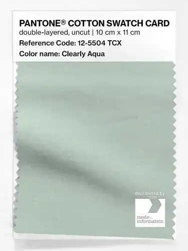 PANTONE® COTTON SWATCH CARD 12-5504 TCX Clearly Aqua
